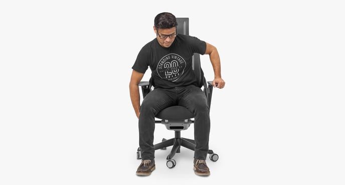 A person sitting in a chair